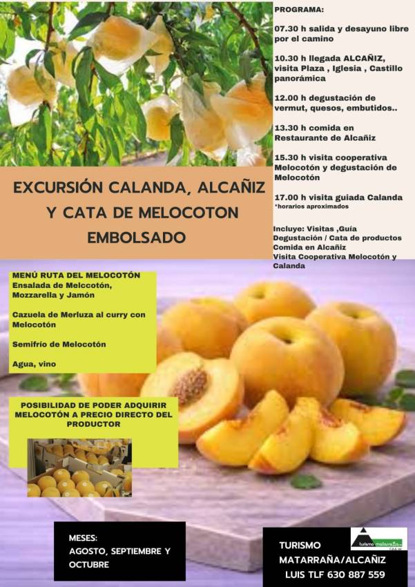 Excursión Calanda i Alcañiz y cata de Melocotón Excursión Calanda i Alcañiz y cata de Melocotón